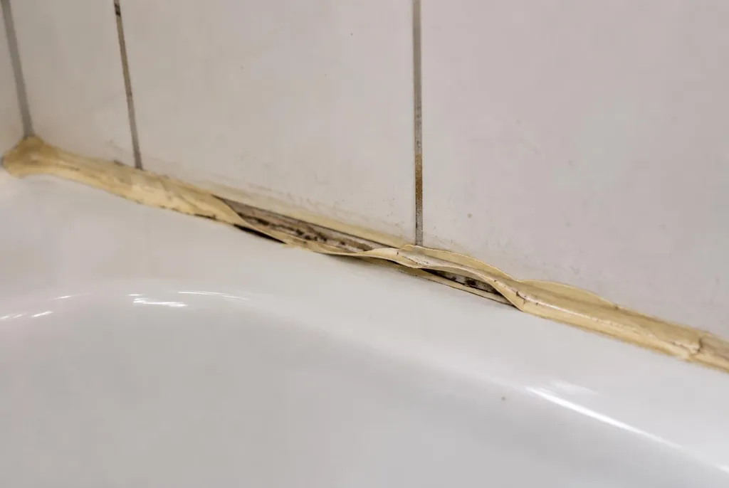 Kitbedrijf Hulshorst – loslatende kit naast het bad